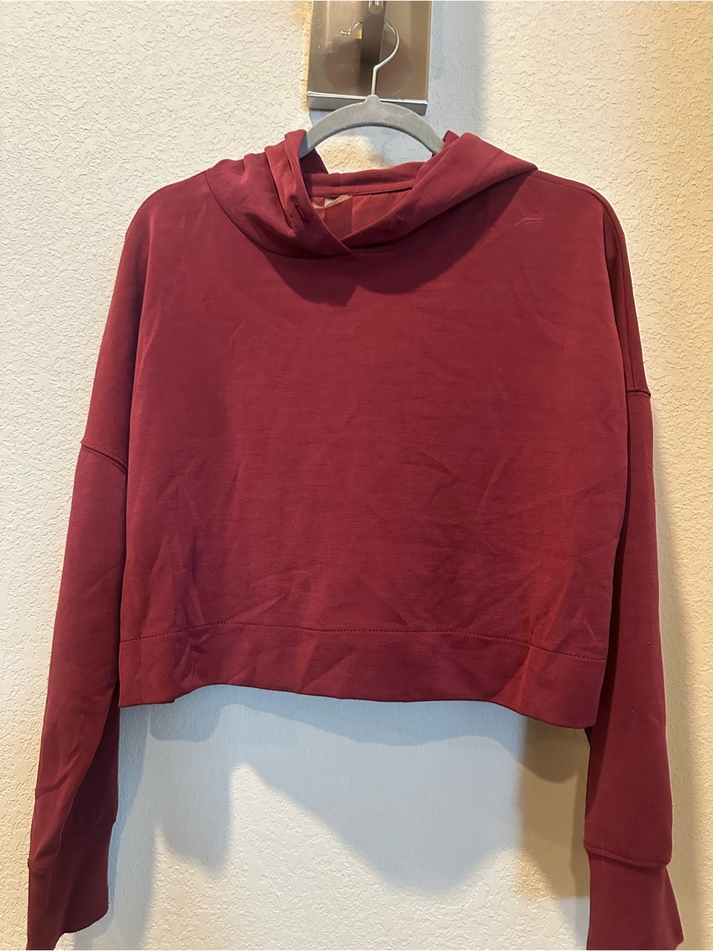 Altar'd State Cropped Hoodie - Wine